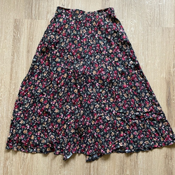 Vintage Handmade Floral Button-Up Skirt - Picture 4 of 5
